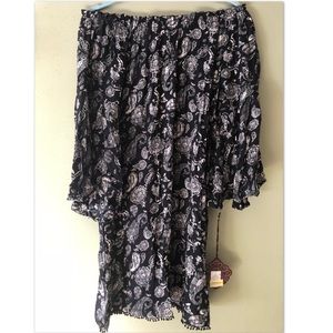 Of the shoulder floral dress